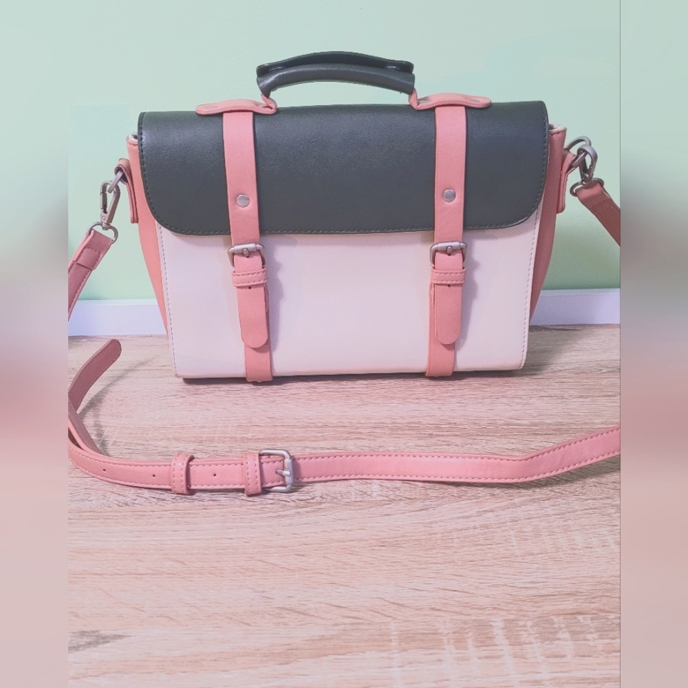 Pixie Mood Black and Pink Crossbody Bag